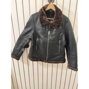 NEW FJACKETS women's francis genuine leather jacket in black